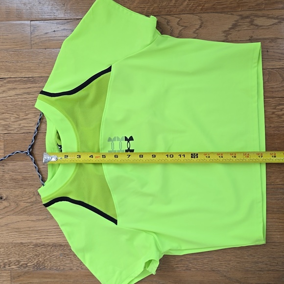 UNDER ARMOUR WOMEN'S FLORESCENT GREEN ATHLETIC CROP TOP SIZE LARGE - Picture 12 of 14